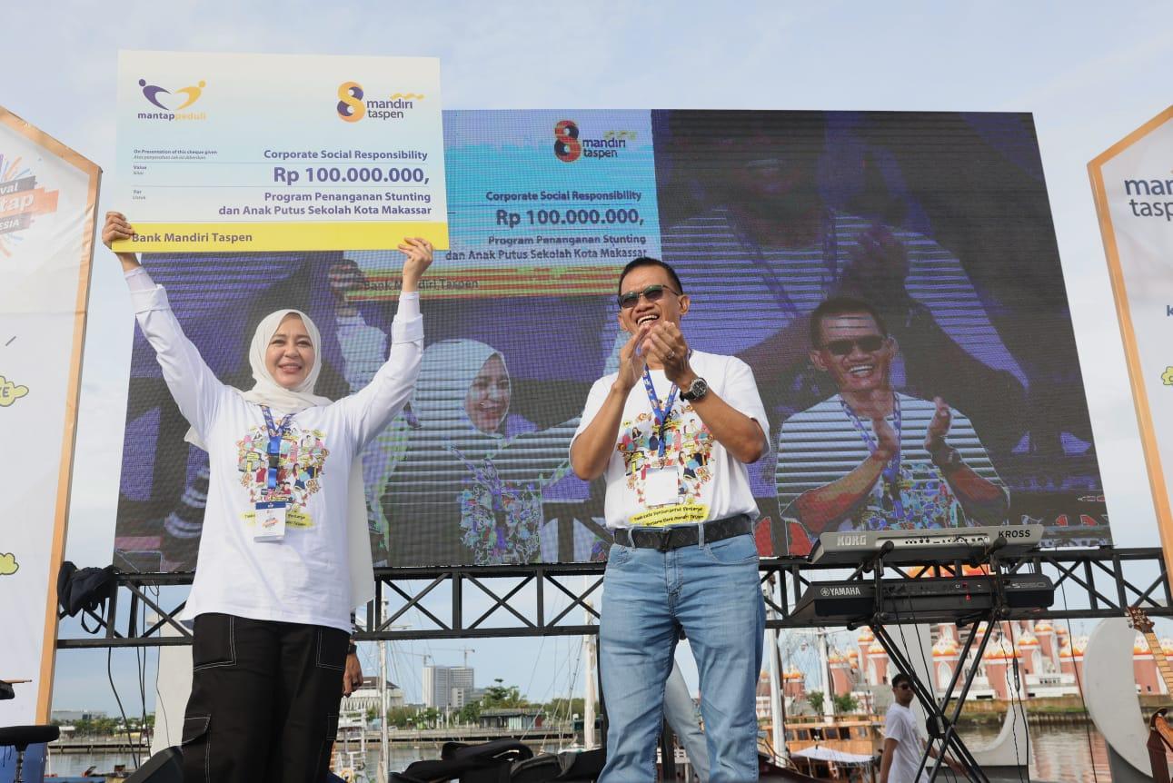 Wawali Hadiri HUT ke-8 Bank Mandiri Taspen, Ada CSR Rp100 Juta Untuk Tangani Stunting di Makassar